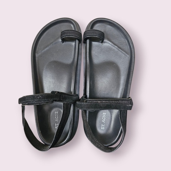 ST. AGNI‎ Keko Leather Boho Minimalist Loop around Toe Sandals sz EU 36 US 5.5